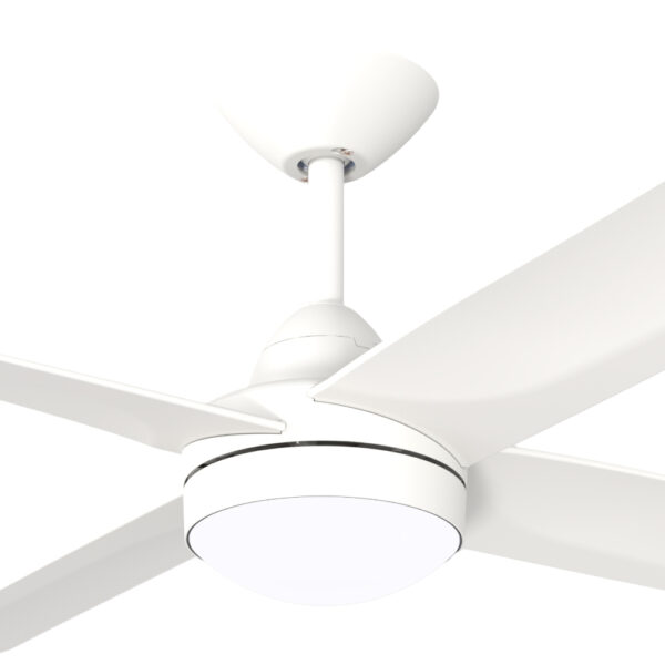 Hunter Pacific X-Over 4 Blade DC Ceiling Fan with CCT LED Light and Wall Control - White 52" - Image 2