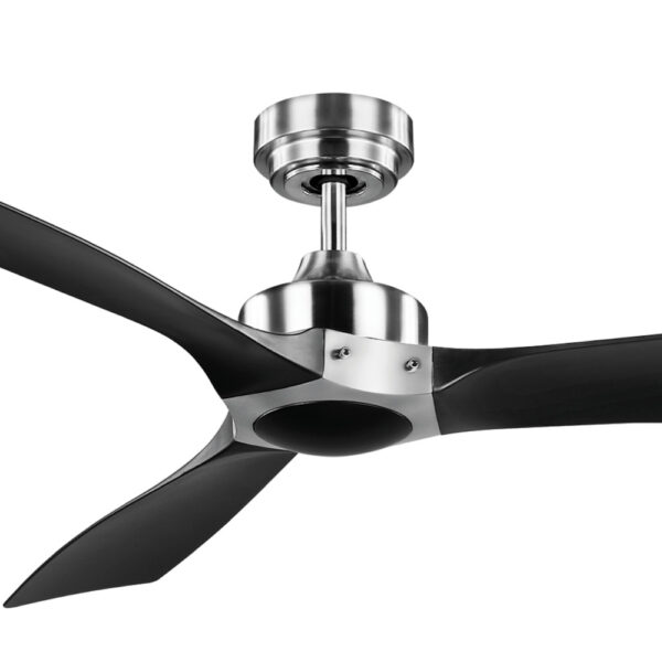 Mercator Ikuü Smart Minota DC Ceiling Fan with Remote - 52″ (Brushed Chrome with Black Blades) - Image 2