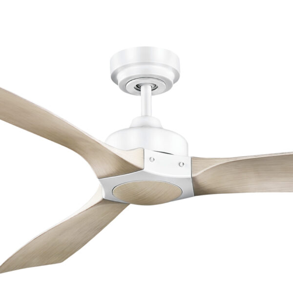 Mercator Ikuü Smart Minota DC Ceiling Fan with Remote - 52″ (White with Light Timber-style Blades) - Image 2