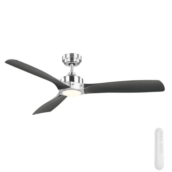 mercator-ikuu-minota-smart-dc-ceiling-fan-with-led-light-and-remote-brushed-chrome-with-black-blades-52 Mercator Ikuü Smart Minota DC Ceiling Fan with CCT LED Light and Remote - 52″ (Brushed Chrome with Black Blades)