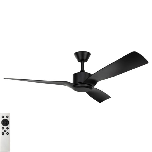 Belize Ceiling Fan DC Motor 52″ with Remote (Black) - Image 1