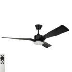 Belize Ceiling Fan DC Motor 52″ with CCT LED Light (Black)