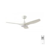 Ventair DC 3 Ceiling Fan with CCT LED Light & Remote - 48″ (White)