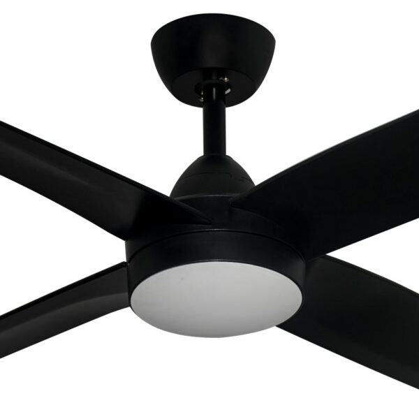 Activ 4 Blade DC Ceiling Fan with CCT LED Light - Black 48" - Image 2