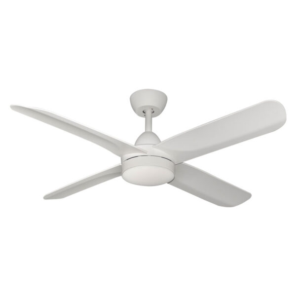 activ-white-52-light-L Activ 4 Blade DC Ceiling Fan with CCT LED Light - White 48" - Image 1