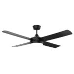 Airborne Breeze Silent AC Fan with CCT LED Light 52″ (Black)