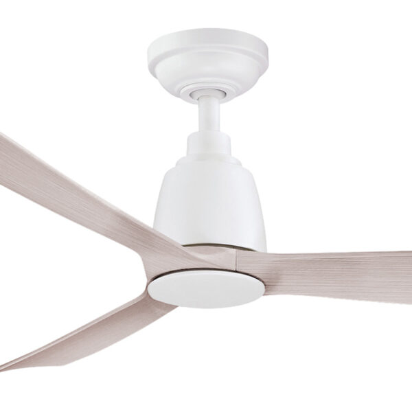 Three Sixty Kute Ceiling Fan 44″ (White and Washed Oak) - Image 2