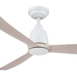 Three Sixty Kute Ceiling Fan 52″ (White and Washed Oak) - Image 2