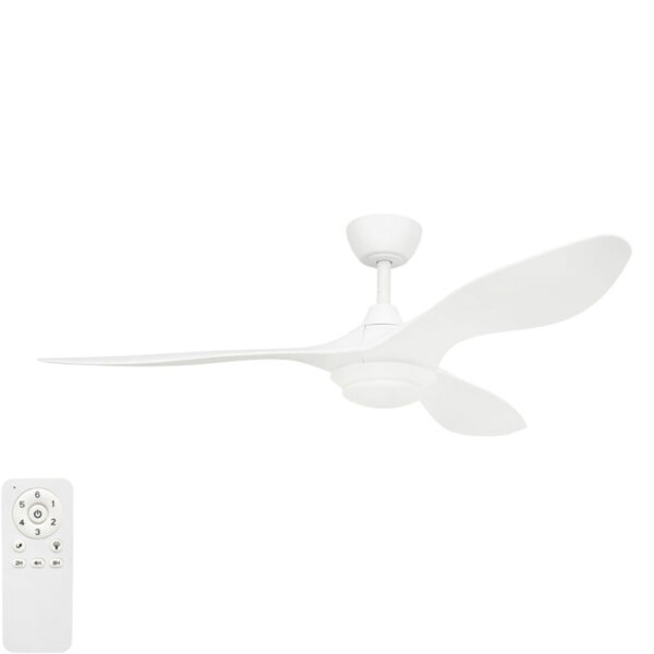 Malta Ceiling Fan DC Motor 52″ with CCT LED Light (Matt White) - Image 1