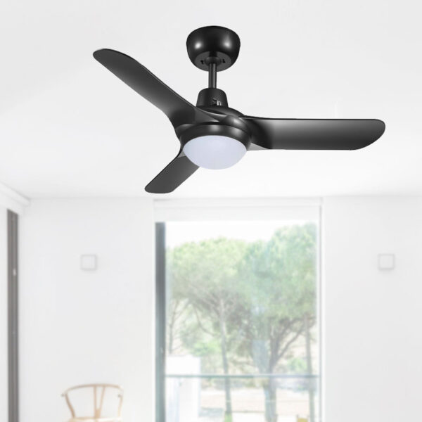 Ventair Spyda Ceiling Fan 36″ with CCT LED light (Black) - Image 2