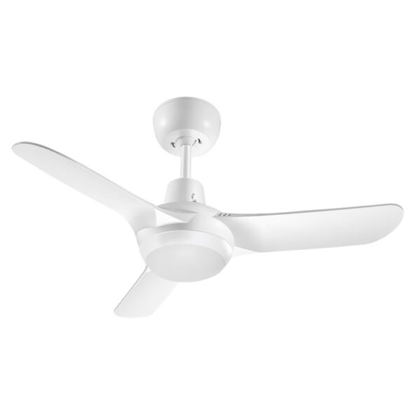Ventair Spyda AC Ceiling Fan with LED Light - 36" (Satin White) - Image 1