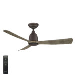 Three Sixty Kute 3 Blade DC Ceiling Fan - 44" (Graphite with Weathered Wood Blades)