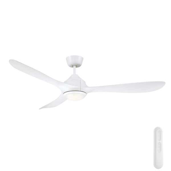 Mercator Juno DC Ceiling Fan with LED Light and Remote Control - 56" (White)