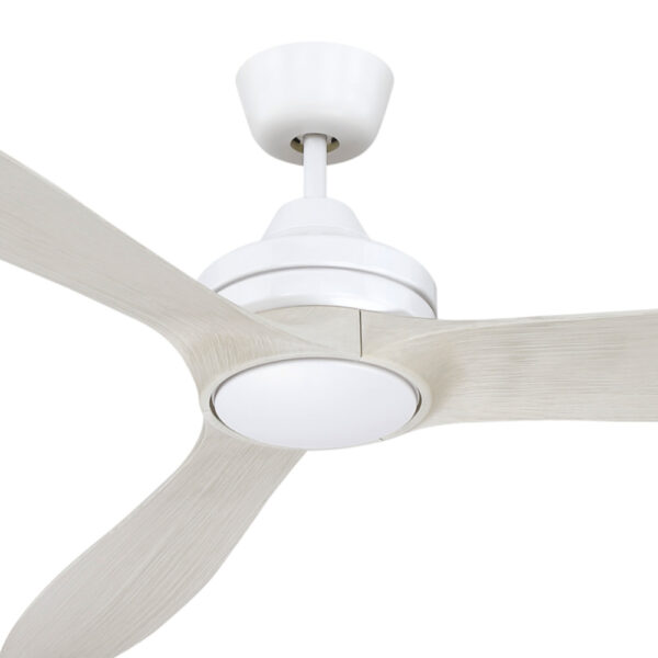 Mercator Lora DC Ceiling Fan with Remote - 60" (White with Light Timber-style Blades) - Image 2