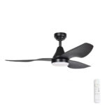 Three Sixty Simplicity DC Ceiling Fan with LED Light - 45" (Black)