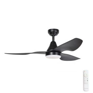 Three Sixty Simplicity DC Ceiling Fan with LED Light - 45" (Black)
