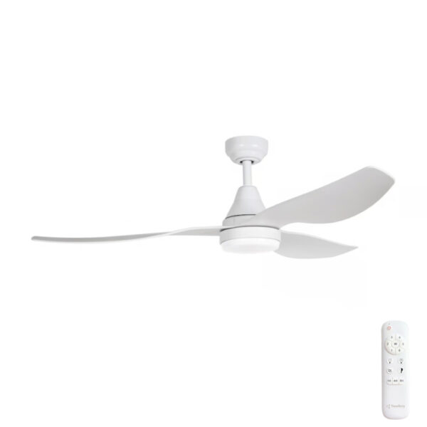 Three Sixty Simplicity DC Ceiling Fan with LED Light - 52" (Matte White)
