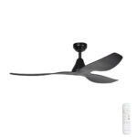 Three Sixty Simplicity DC Ceiling Fan with LED Light - 52" (Black)