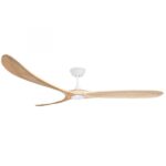 Three Sixty Timbr DC Ceiling Fan 72″ with LED Light (White & Natural) - Image 3