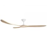 Three Sixty Timbr DC Ceiling Fan 72″ (White & Natural) - Image 3