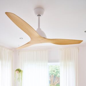 breeze ac 48" white with beechwood fan
