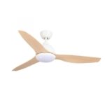 Fanco Breeze AC with Light - 48" White with Beechwood Blades