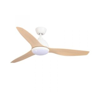 Fanco Breeze AC with Light - 48" White with Beechwood Blades