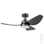 Eglo Torquay Ceiling Fan with CCT LED Light 42″ (Matte Black)