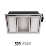 Domino Exhaust Fan 3 in 1 with CCT LED Light (Silver)