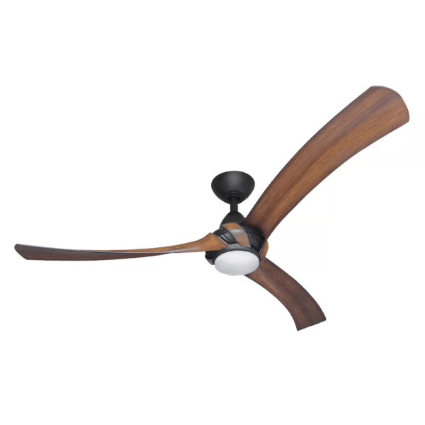 Three Sixty Arumi V2 Ceiling Fan with LED Light 52″ (Black with Koa Blades) - Image 5