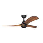 Three Sixty Arumi V2 52-inch Ceiling Fan in Black with Koa
