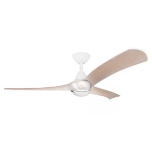Three Sixty Arumi V2 52-inch Ceiling Fan in White with Washed Oak