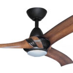 Three Sixty Arumi V2 52-inch Ceiling Fan with LED Light in Black with Koa Motor