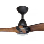 Three Sixty Arumi V2 Ceiling Fan with LED Light 52″ (Black with Koa Blades) - Image 4