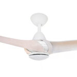 Three Sixty Arumi V2 Ceiling Fan with LED Light 52″ (White with Washed Oak Blades) - Image 5