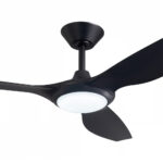 Three Sixty Delta DC Ceiling Fan with Light - 56" (Black) Motor