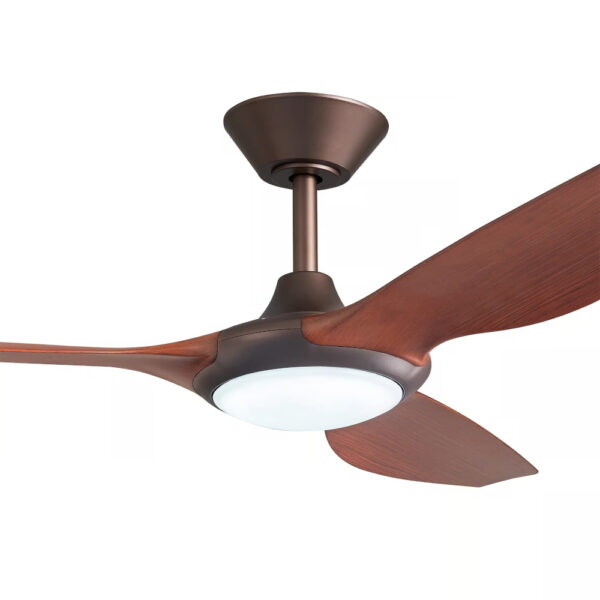 Three Sixty Delta DC Ceiling Fan with Light - 56" (Oil Rubbed Bronze with Koa Blades) Motor