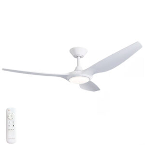 Three Sixty Delta DC Ceiling Fan with Light - 56" (White)