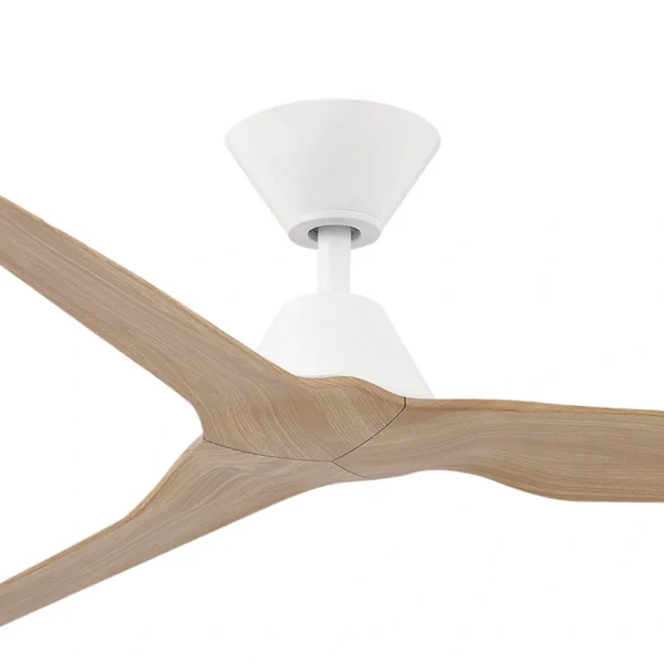 Fanco Infinity-iD DC Smart Ceiling Fan 48″ with Remote (White with Beechwood) - close up
