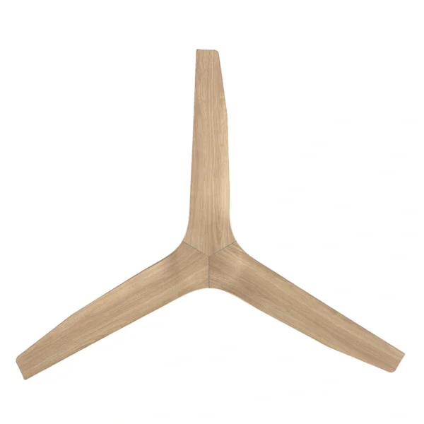 Fanco Infinity-iD DC Smart Ceiling Fan 54″ with Remote (White with Beechwood Timber-style Blades) - bottom view