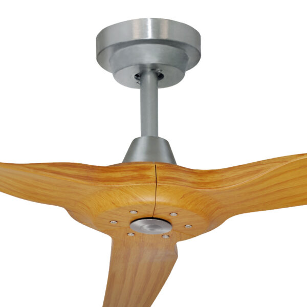 Hunter Pacific Radical 3 DC Ceiling Fan - 60" (Brushed Aluminium with Bamboo Blades) - Image 2