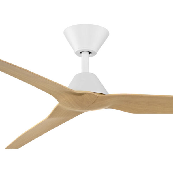 Infinity-iD DC Smart Ceiling Fan 54″ with Remote (White with Beechwood) - Image 2