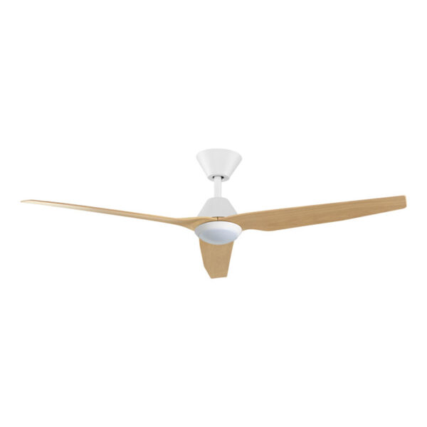 Infinity-iD DC Smart Ceiling Fan 54″ with Remote & CCT LED Light (White with Beechwood) - Image 4