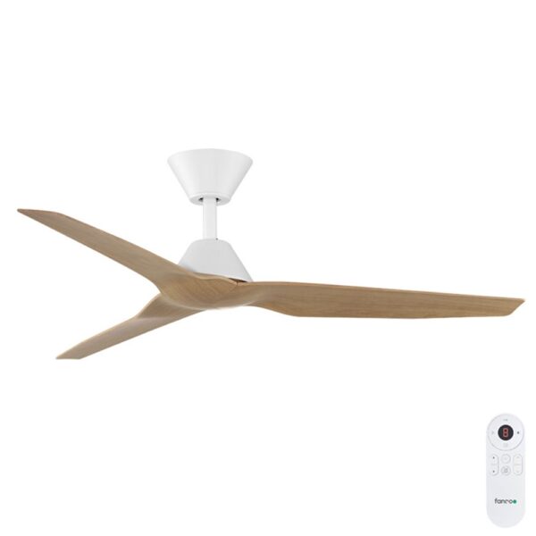 Fanco Infinity-ID ceiling fan - white with beechwood - 48"
