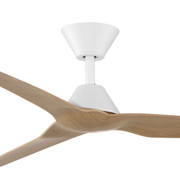 Infinity-iD DC Smart Ceiling Fan 48″ with Remote (White with Beechwood) - Image 2