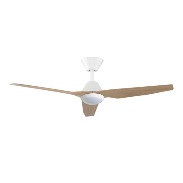 Infinity-iD DC Smart Ceiling Fan 48″ with Remote & CCT LED Light (White with Beechwood) - Image 6