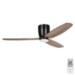 Eglo Seacliff Ceiling Fan DC Motor 52″ with CCT LED Light (Black with Light Walnut Blades)