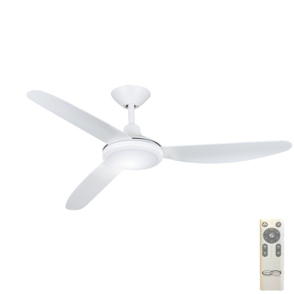 Hunter Pacific Polar V2 DC Ceiling Fan with LED Light - 48" (White) - Image 1