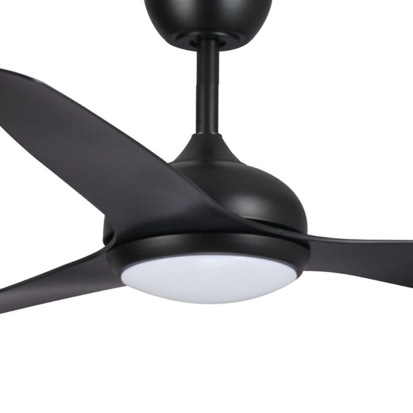 Claro Whisper DC Ceiling Fan with LED Light - 58 (Black) - Image 2
