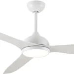 Claro Whisper DC Ceiling Fan with LED Light - 58" (White) - Image 2